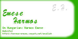 emese harmos business card